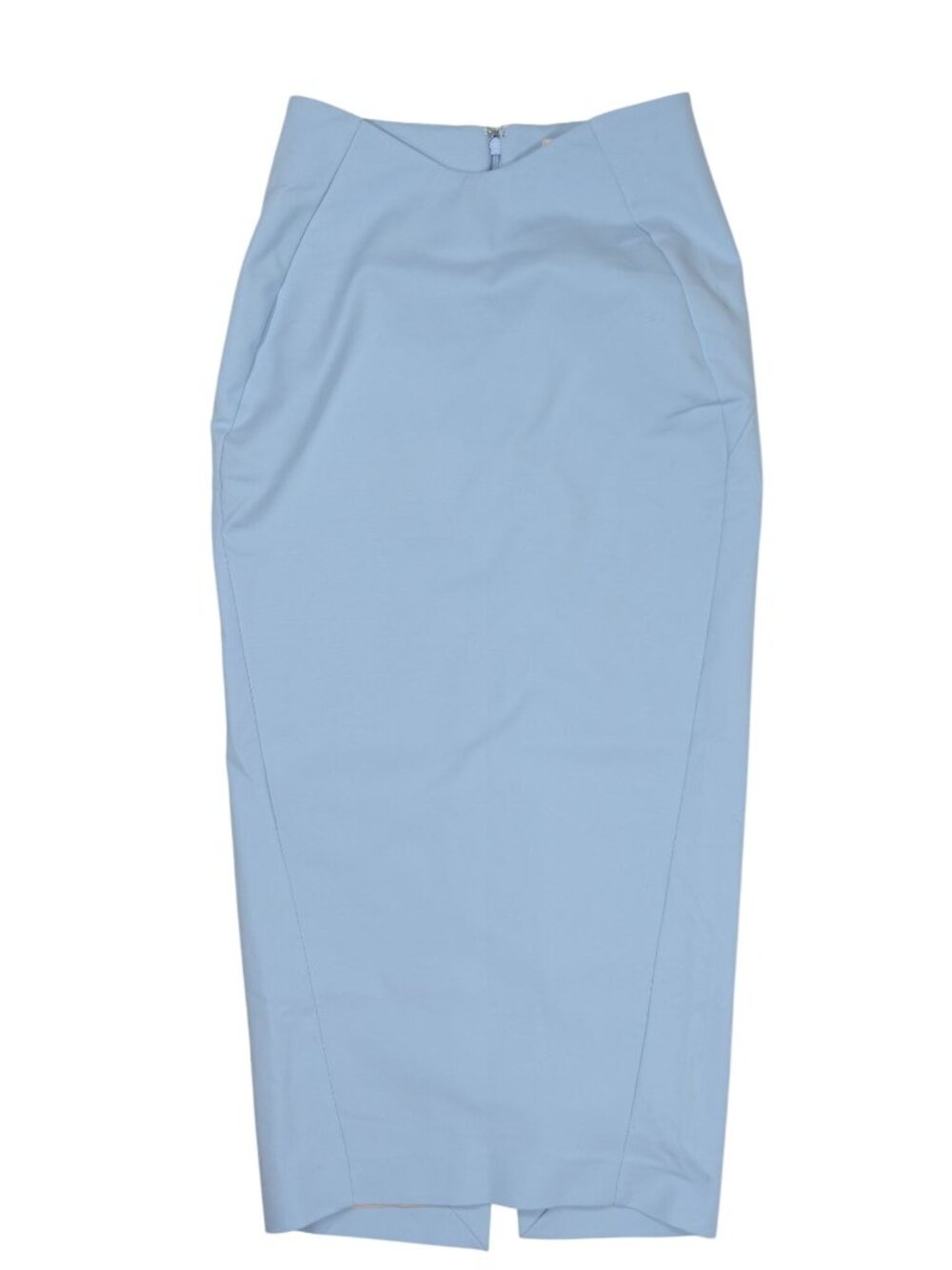 Camila Coelho Baby Blue Midi Pencil Skirt
